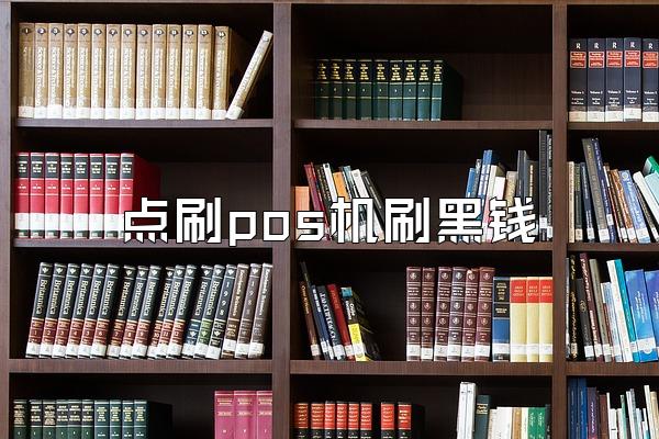 点刷pos机刷黑钱